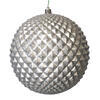 Photograph of 6" Silver Durian Glitt Ball Orn Dril 4Bg