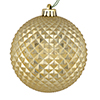 Photograph of 4" Champagne Durian Glitter Ball 6/Bag