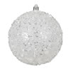 Photograph of 6" White Glitter Hail Ball 4/Bag
