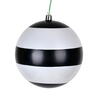 Photograph of 4.75" Black-Wht Striped Pearl Ball 4Bag