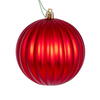 Photograph of 4" Red Matte Lined Ball Ornament 6/Bg