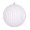 Photograph of 6" White Matte Lined Ball Ornament 4/Bag