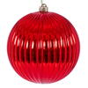 Photograph of 8" Red Shiny Lined Ball Ornament