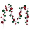 Photograph of 10' White/Red/Green Branch Ball Garland