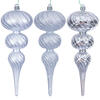 Photograph of 8" Silver Swirl Finial Orn 6/Asst