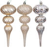 Photograph of 8" Champagne Swirl Finial Orn 6/Asst