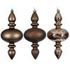 Photograph of 8.2" Mocha Swirl Finial Orn 3/Asst