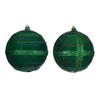 Photograph of 4.75" Green Ball Orn Green/Red 4/Asst