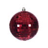 Photograph of 4" Red Mirror Ball Ornament 6/Bag