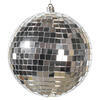 Photograph of 4.75" Silver Mirror Ball Ornament 4/Bag
