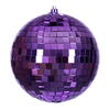 Photograph of 6" Purple Mirror Ball Ornament 4/Bag