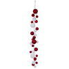 Photograph of 6' Red/White Mat Sh Prl Ball Garlnd 4-6"