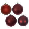 Photograph of 6" Crimson Red 4 Finish Ball Orn Box of