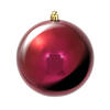 Photograph of 4" Berry Red Shiny Ball UV Drilled 6/Bag