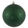 Photograph of 4" Midnt Green Glitter Ball Drilled 6/Bg