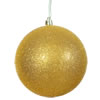 Photograph of 4.75" Gold Glitter Ball Drilled 4/Bag