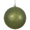 Photograph of 3" Olive Glitter Ball Drilled 12/Bag