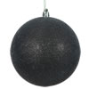 Photograph of 6" Black Glitter Ball Drilled 4/Bag