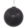 Photograph of 4" Black Shiny Ball UV Drilled 6/Bag