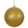 Photograph of 4.75" Ant. Gold Glitter Ball Drilled 4/B