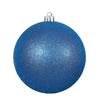 Photograph of 3" Blue Glitter Ball Drilled 12/Bag