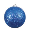 Photograph of 6" Blue Sequin Ball Drilled 4/Bag