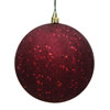 Photograph of 4" Burgundy Sequin Ball Drilled 6/Bag