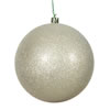 Photograph of 3" Champagne Glitter Ball Drilled 12/Bag