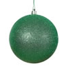 Photograph of 6" Green Glitter Ball Drilled 4/Bag