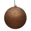 Photograph of 4.75" Mocha Glitter Ball Drilled 4/Bag