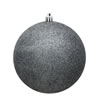 Photograph of 2.75" Pewter Glitter Ball Drilled 12/Bag