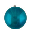 Photograph of 6" Sea Blue Shiny Ball UV Drilled 4/Bag