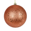 Photograph of 4" Coral Sequin Ball Drilled 6/Bag