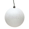 Photograph of 4" White Sequin Ball Drilled 6/Bag
