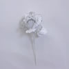 Photograph of 26" White Velvet Sheer Rose 6" Flower