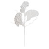 Photograph of 20" White Fiddle Leaf Glitter Spray 3/Bg