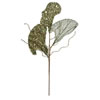 Photograph of 20" Green Fiddle Leaf Glitter Spray 3/Bg