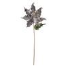 Photograph of 20" Silver Poinsettia 12" Flower 3/Bg