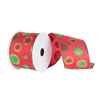 Photograph of 2.5" x 10yd Red Red-Grn Dots Ribbon