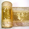 Photograph of 4" X 10yd Gold Sequin Weave