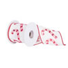 Photograph of 4" x 5Yd Red Candy Cane White Dupion