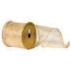 Photograph of 4"x10yd Champagne Shiny Wired
