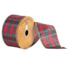 Photograph of 2.5" x 10yd Red Green Plaid