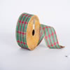 Photograph of 2.5" x 10yd Red Green Gold Plaid Wired