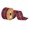 Photograph of 2.5"x10yd Red White Black Plaid
