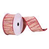 Photograph of 2.5"x10yd Red/Cream/Champagne Ribbon