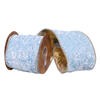 Photograph of 4"x5yd Light Blue Crushed Velvet Ribbon