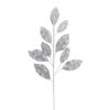 Photograph of 29" Silver Glitter Leaf Spray 6/Bg