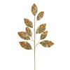 Photograph of 29" Gold Glitter Leaf Spray 6/Bg