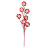Photograph of 20" Red/White Snowflake Spray 6/Bag